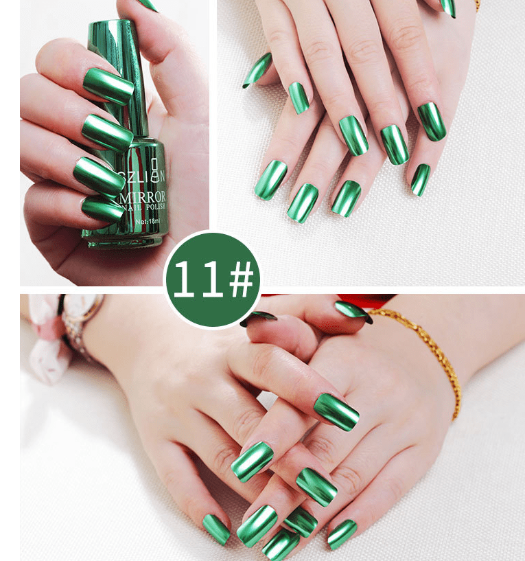 Shiny Mirror Finish Silver Nail Polish-7