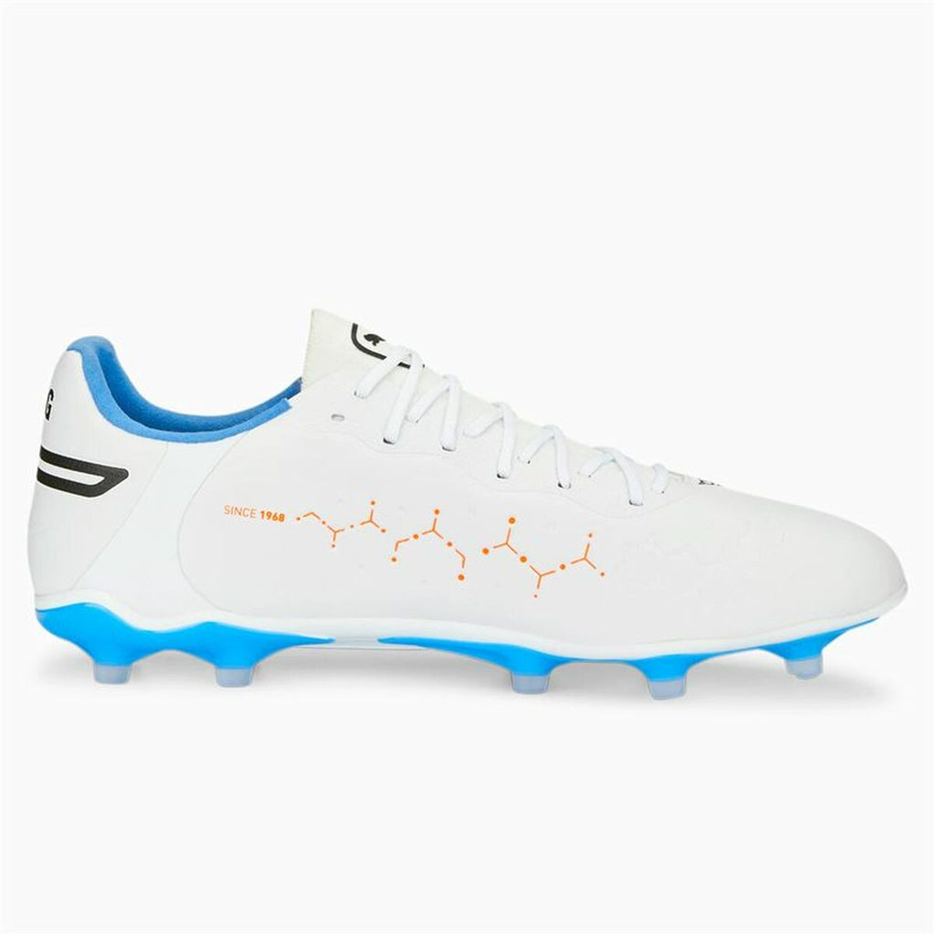 Childrens Football Boots Puma Ultra 5 Match It + Mid White-9