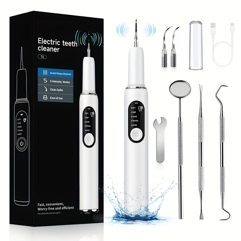 Electric Tooth Cleaner Rechargeable with LED & 5 Modes-0