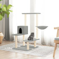 NNEVL Cat Tree with Sisal Scratching Posts Light Grey 94.5 cm-0