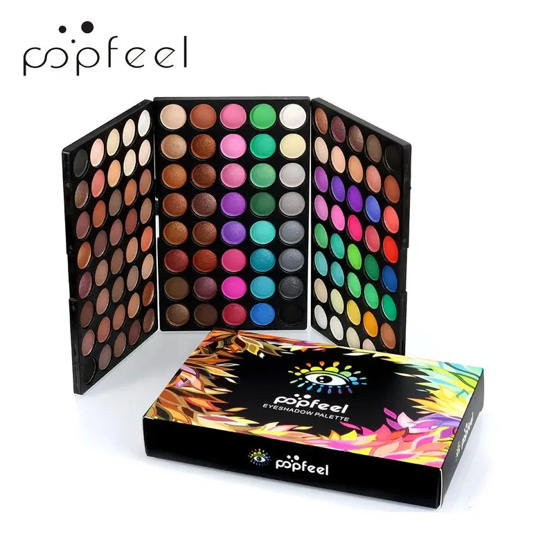 Glam with the POPFEEL Mini Eyeshadow Palette 3-in-1 Set. Create Stunning Eyes Professional Precision-1
