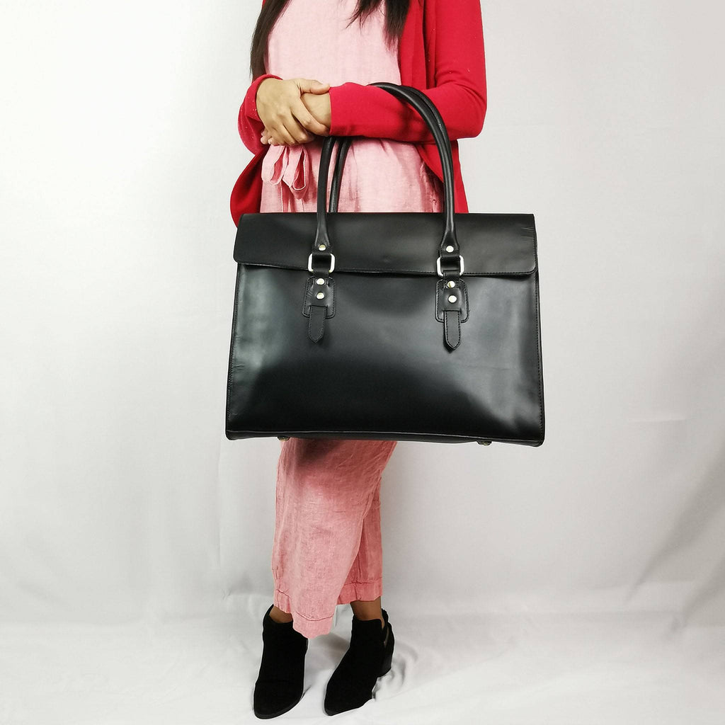 The Signature 17" Bag, Black Flap-3