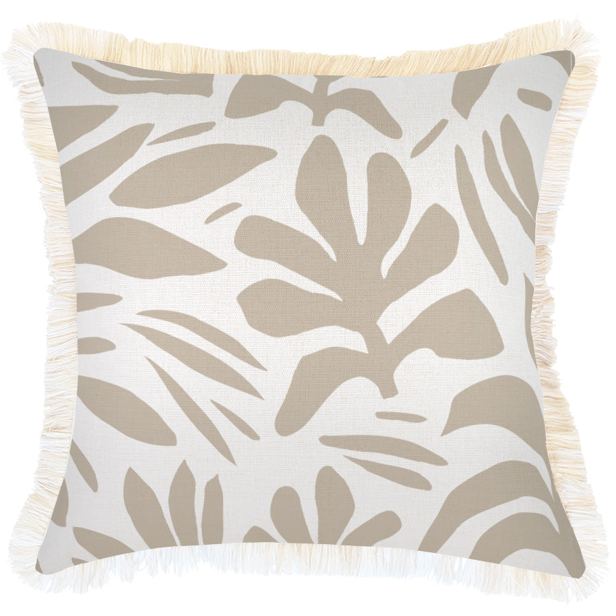 Cushion Cover-Coastal Fringe-Tahiti Beige-45cm x 45cm