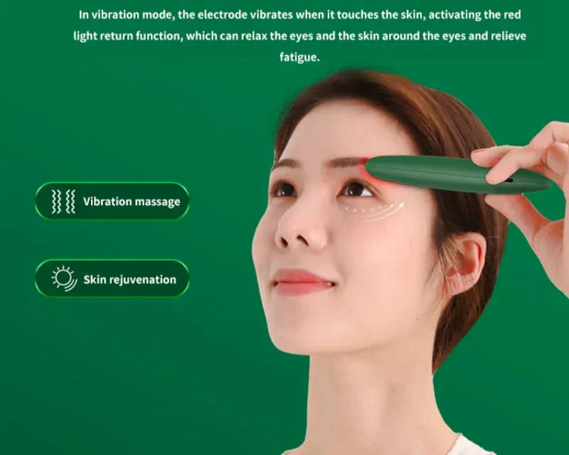 Anti-Wrinkle Photon Therapy Facial & Eye Massager Green-1
