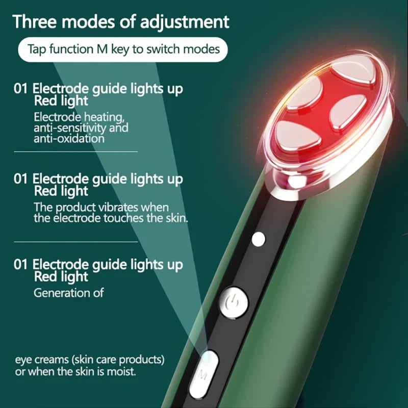 Anti-Wrinkle Photon Therapy Facial & Eye Massager Green-3