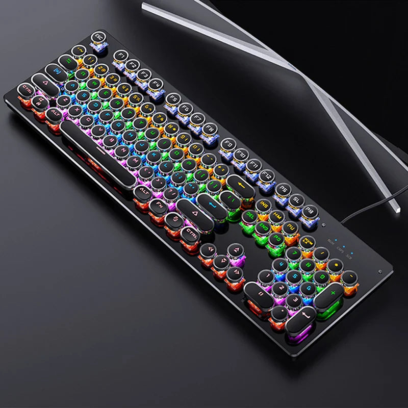 Retro Punk Mechanical Gaming Keyboard RGB Backlit-3