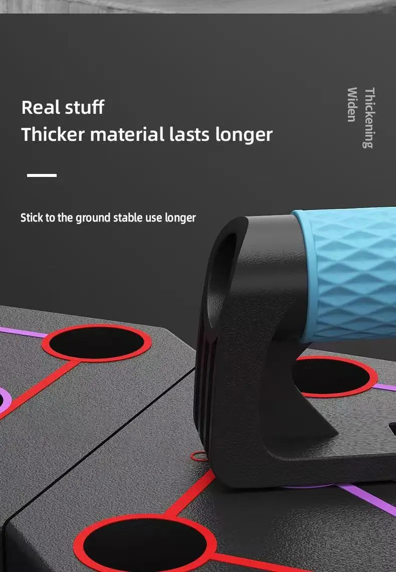 NNEOBA Folding Push-Up Board with Resistance Bands Black-3