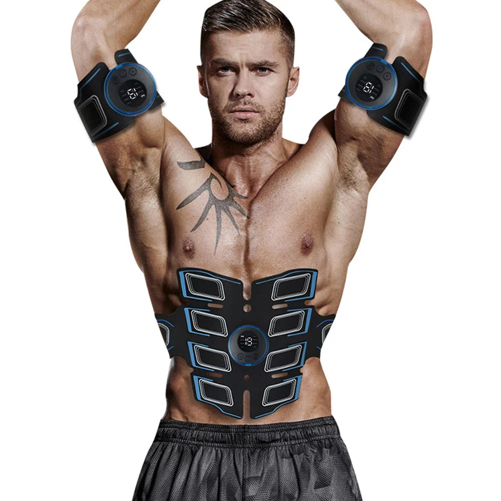 NNEOBA Abdominal Muscle Trainer EMS Fitness Belt Blue-3