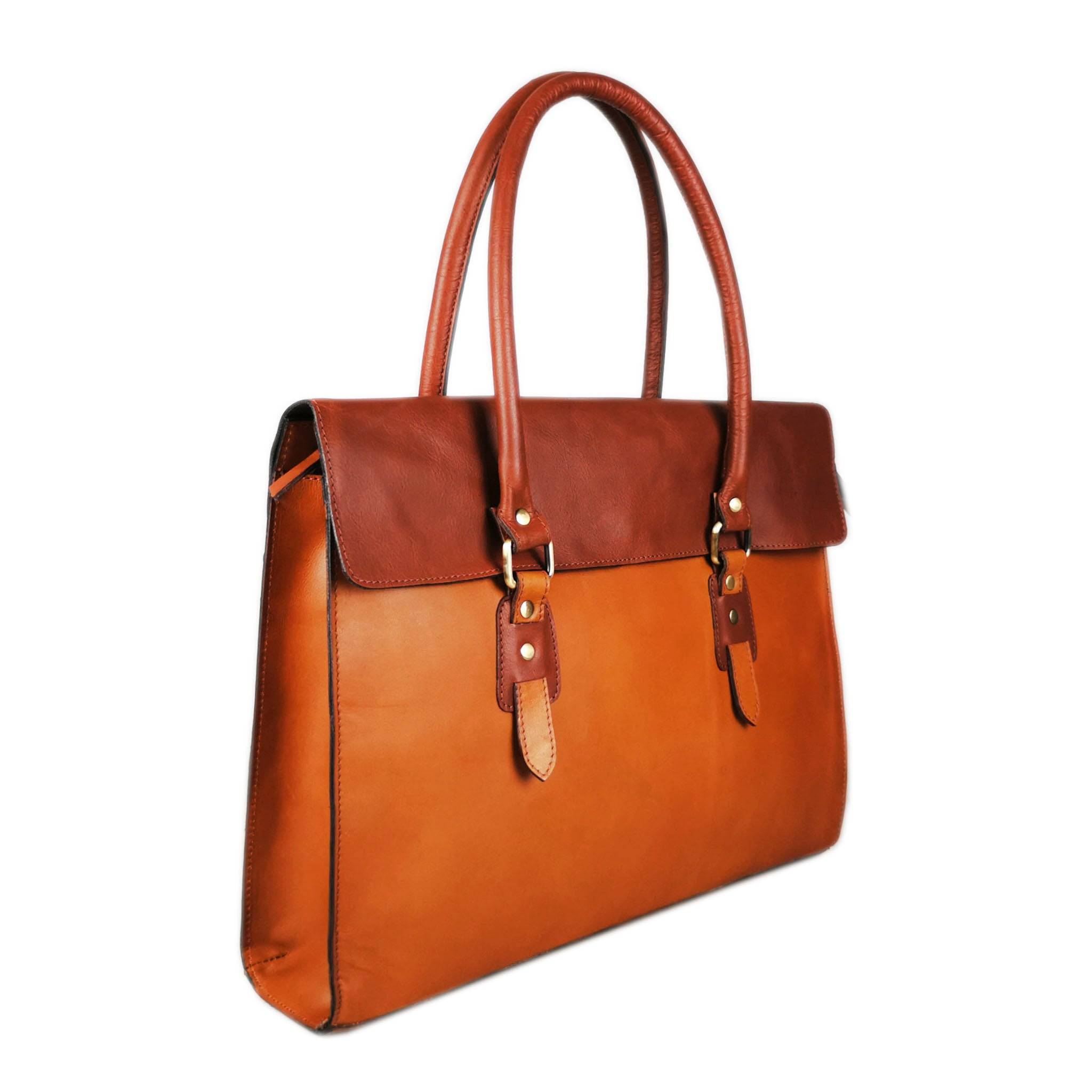 The Signature 17" Bag, Tan Flap