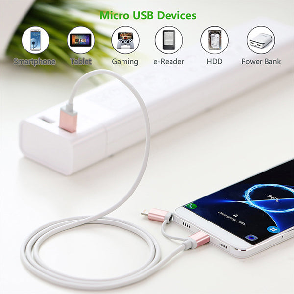 NNEDSZ Micro-USB to USB Cable with Lightning Adapter 1.5M (30471)-1