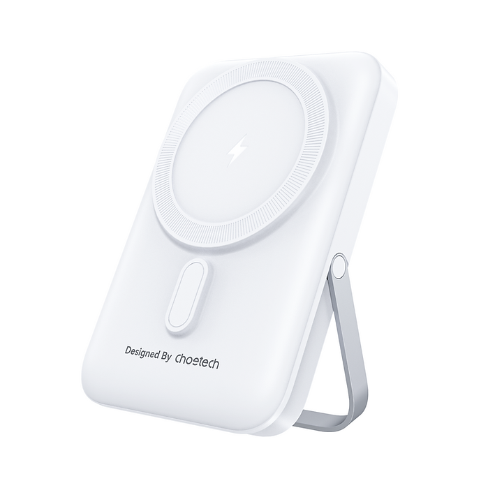 NNEDSZ CHOETECH B743-WH 10000mAh PD20W Magnetic Power Bank with Holder White-0