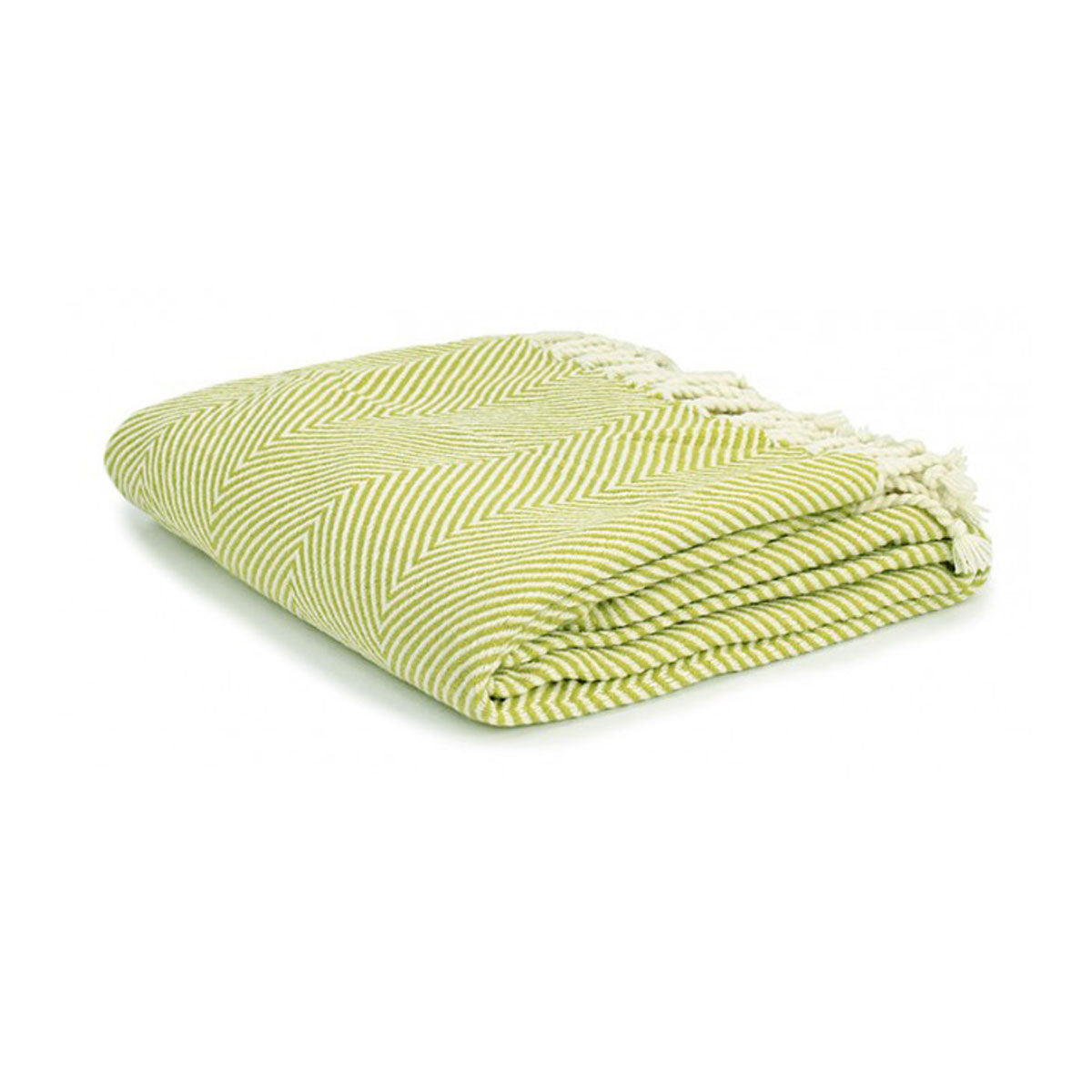 NNEDSZ Herringbone Acrylic Throw Green-0