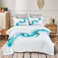 NNEDSZ Ocean Marble Quilt Cover Set - Super King Size-0