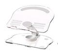 NNEDSZ White Acrylic Foldable Tablet and Phone Stand - 360° Rotation, Anti-Slip Design, Lightweight and Compact-0