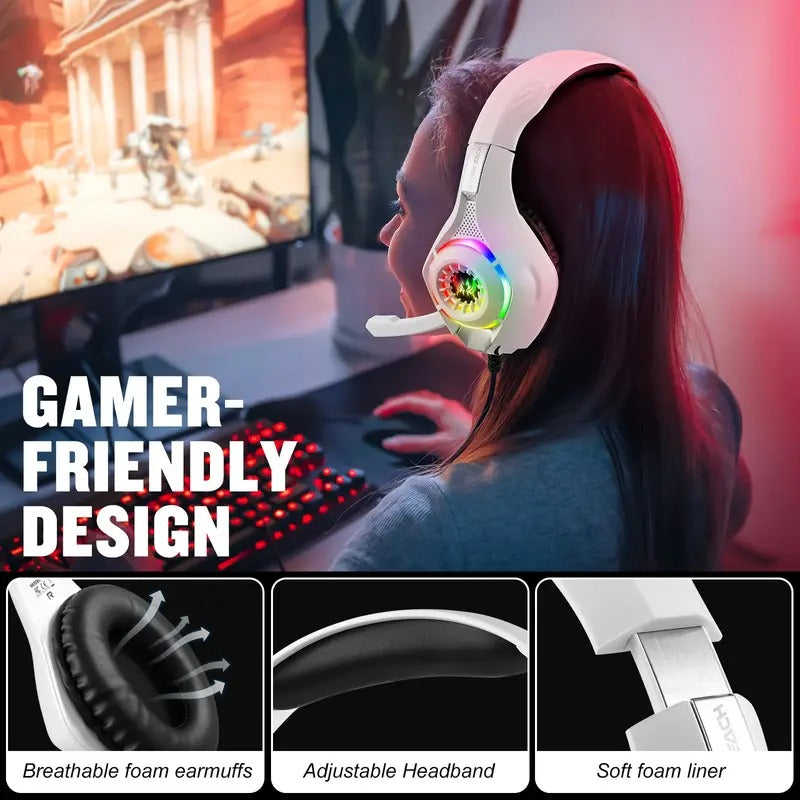 NNETM Gaming Headset with Mic & LED Lights-1