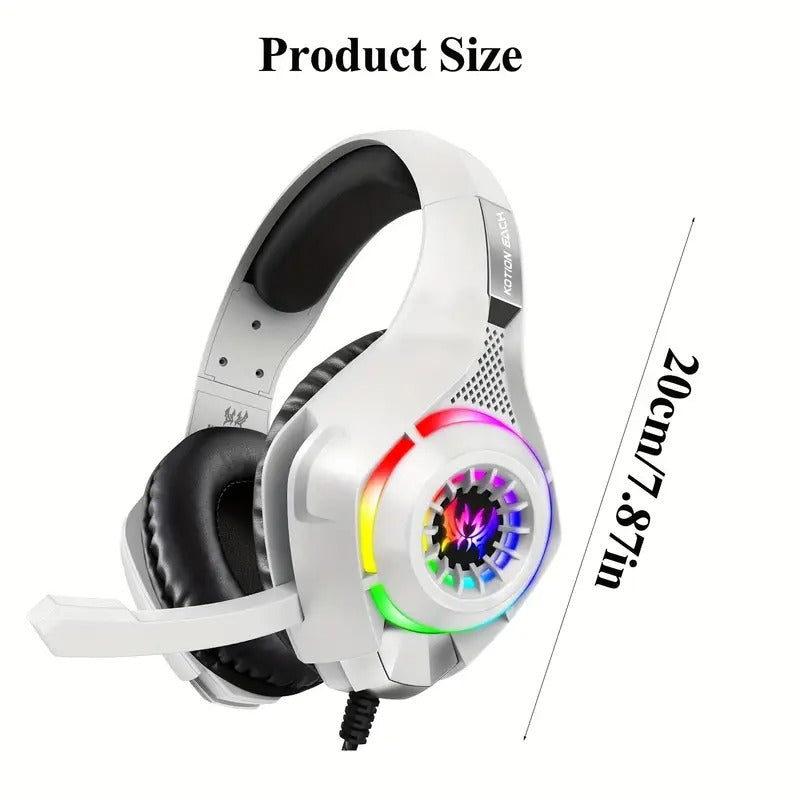NNETM Gaming Headset with Mic & LED Lights-2