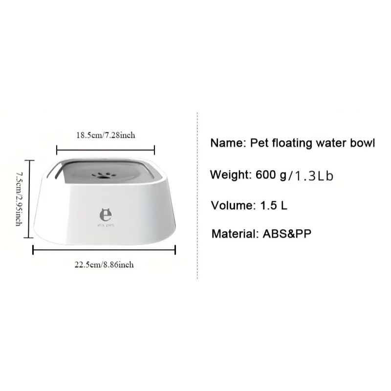 NNETM Non-Spill Anti-Splash Pet Water Bowl for Dogs-2